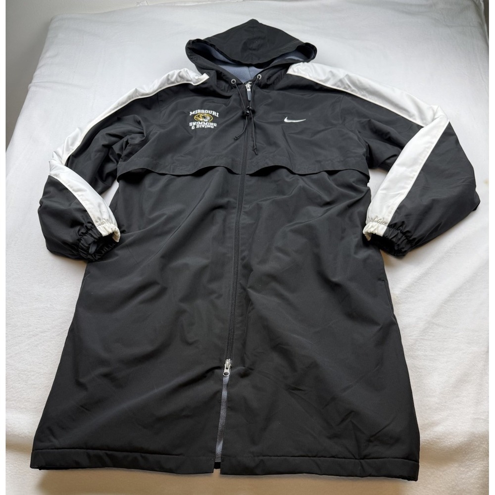 Nike Mizzou Tigers Swimming & Diving Parka Men's M Fleece Lined Hooded